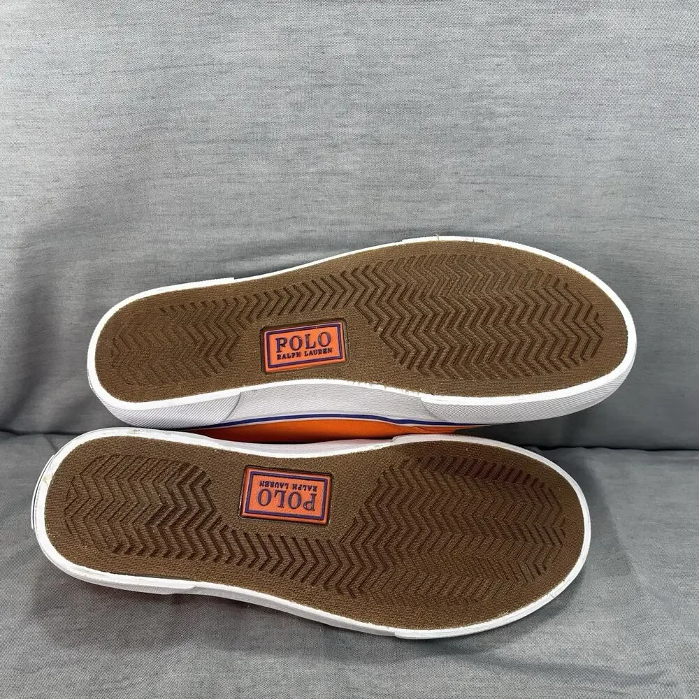 Polo‎ Ralph Lauren Faxon X Sailing Orange Royal Pp Men’s Size 9 Low-top Canvas